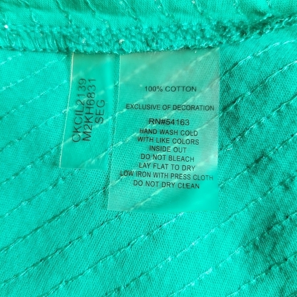 NWT Calvin Klein Kelly Green Elegant Long Sleeve Sequin Blouse Top Size XL - Picture 4 of 4